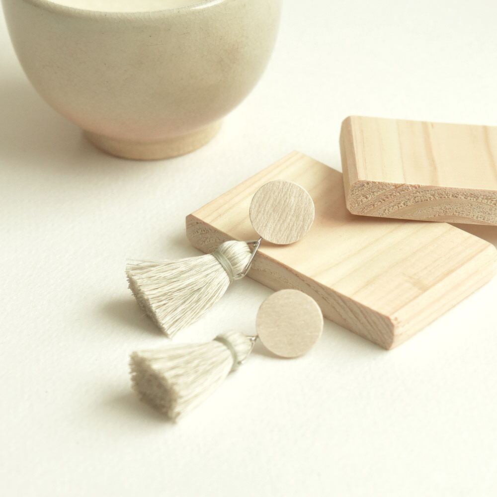 タッセル甘酒 紙ピアス/イヤリング