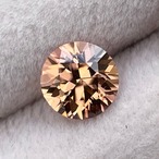 ダイヤモンドカット コニャックカラージルコン 6.5mm