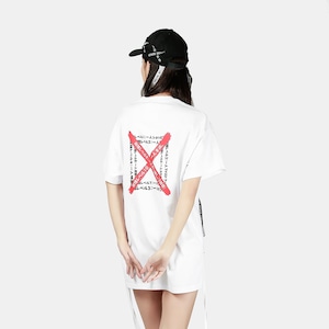 送料無料【HIPANDA ハイパンダ】レディース  ウェビング Tシャツ / WOMEN'S WEBBING SHORT SLEEVED T-SHIRT / WHITE・BLACK