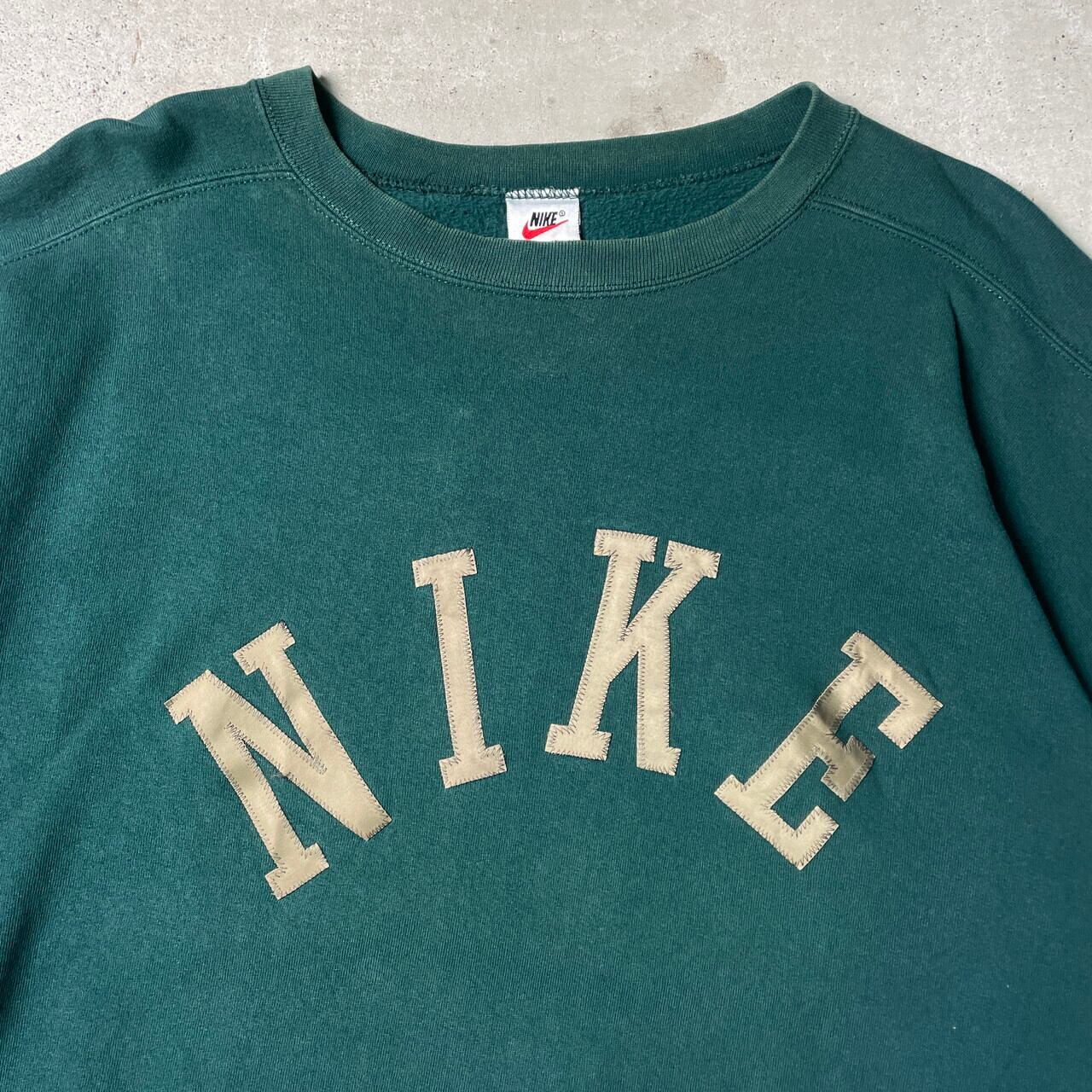 90年代 USA製 NIKE ナイキ ビッグロゴ ワッペン 刺繍 スウェットシャツ ...