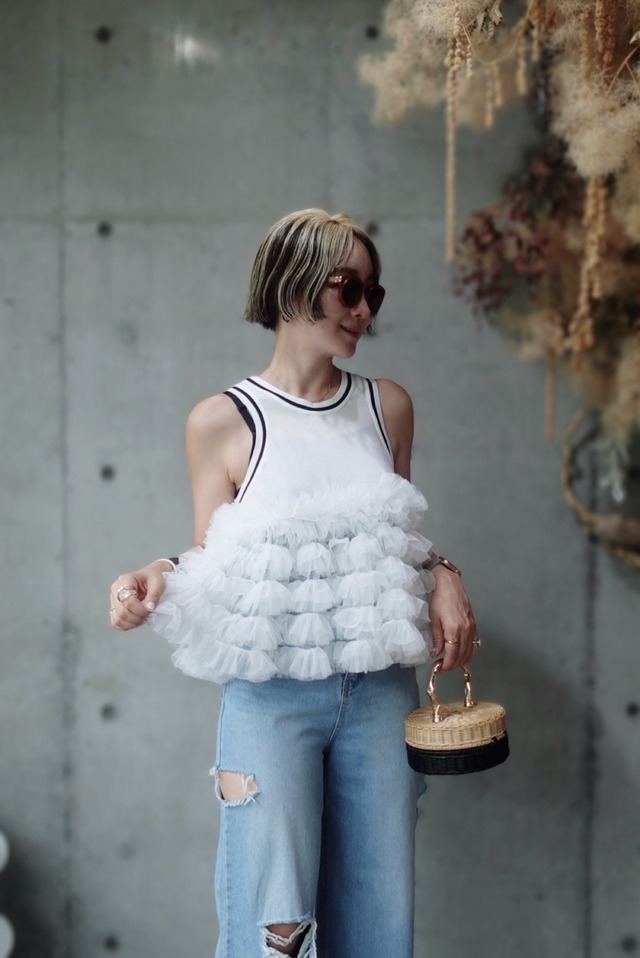 （select）チュールタンクトップ