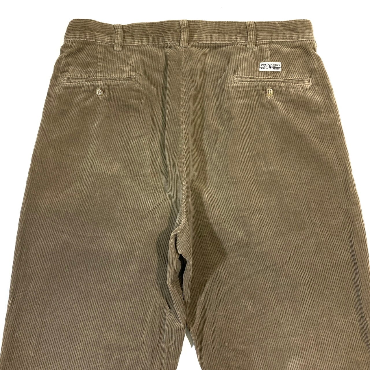 90S ラルフローレン ツータック 太畝 コーデュロイパンツ メンズW35