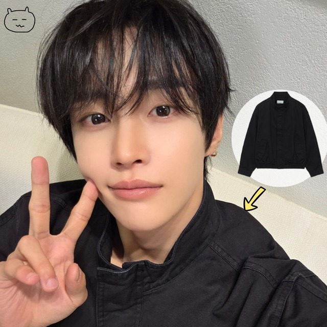 ★RIIZE ウォンビン 着用！【LOW CLASSIC】 WASHED COTTON JUMPER_BLACK