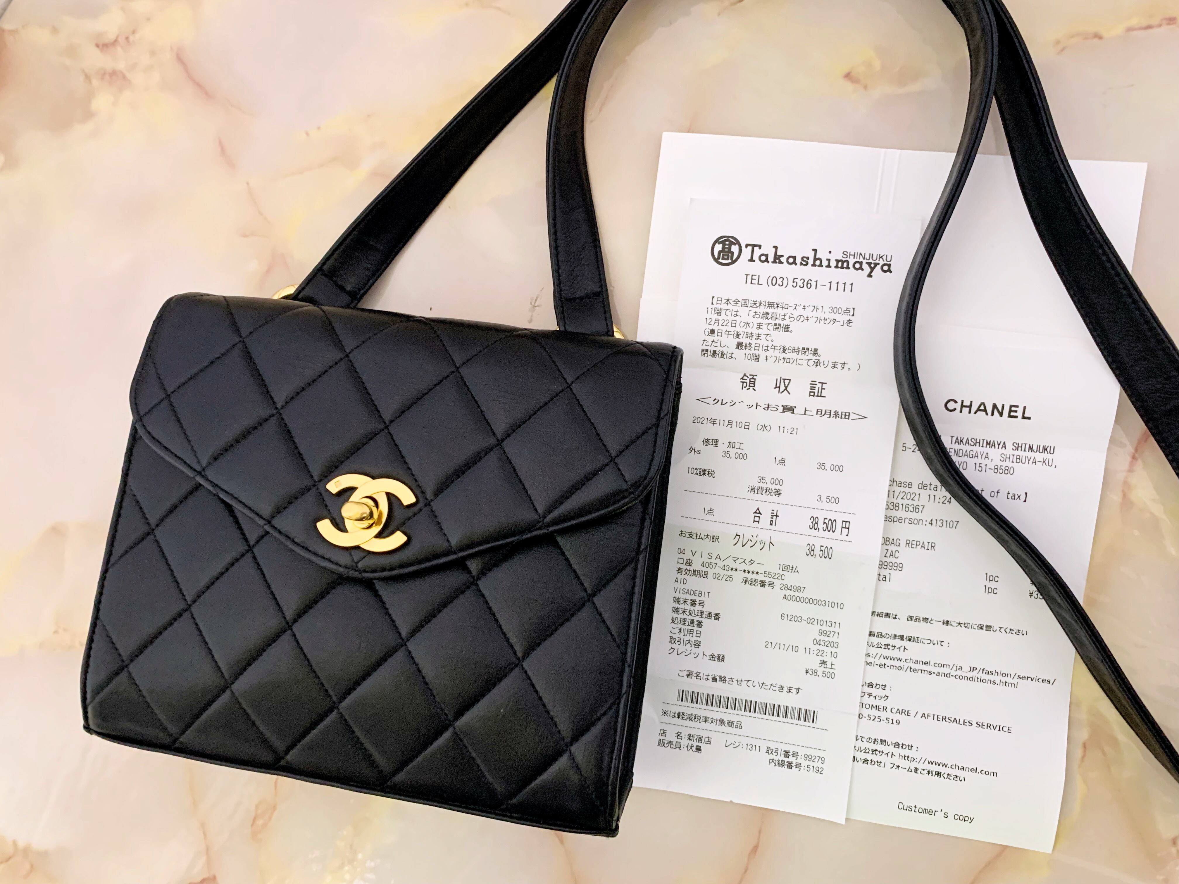 極美品！レア★CHANEL カーフスキン　マトラッセ★ココロックショルダーバッグ