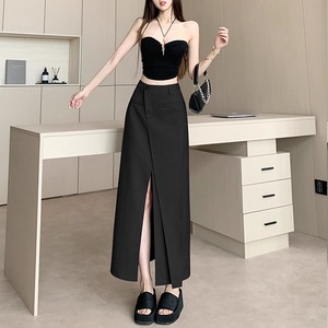 【送料無料】 ロングスカート 2色 ペンシルスカート マキシ丈 フレア Aライン ハイウエスト 薄手 スリット かわいい 大人可愛い きれいめ シンプル カジュアル 大人 上品 おしゃれ お洒落 こなれ感 コンサバ系 モード系 エレガント レディライク 無地 夏 20代 30代 40代 レディース 女性用 ママ服 デート お出かけ お呼ばれ 休日 アウトドア お茶会 女子会 授業参観 誕生日会 結婚式 二次会 パーティー 着回し 普段使い 美脚 脚長 定番 着痩せ 垢抜け ブラック グレー