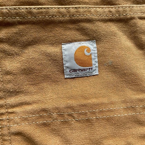 10s USA製 ブラウン ダブルニー Carhartt B01 28×30 詳細写真2