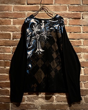 【Caka act3】Gothic Design Loose L/S T-Shirt