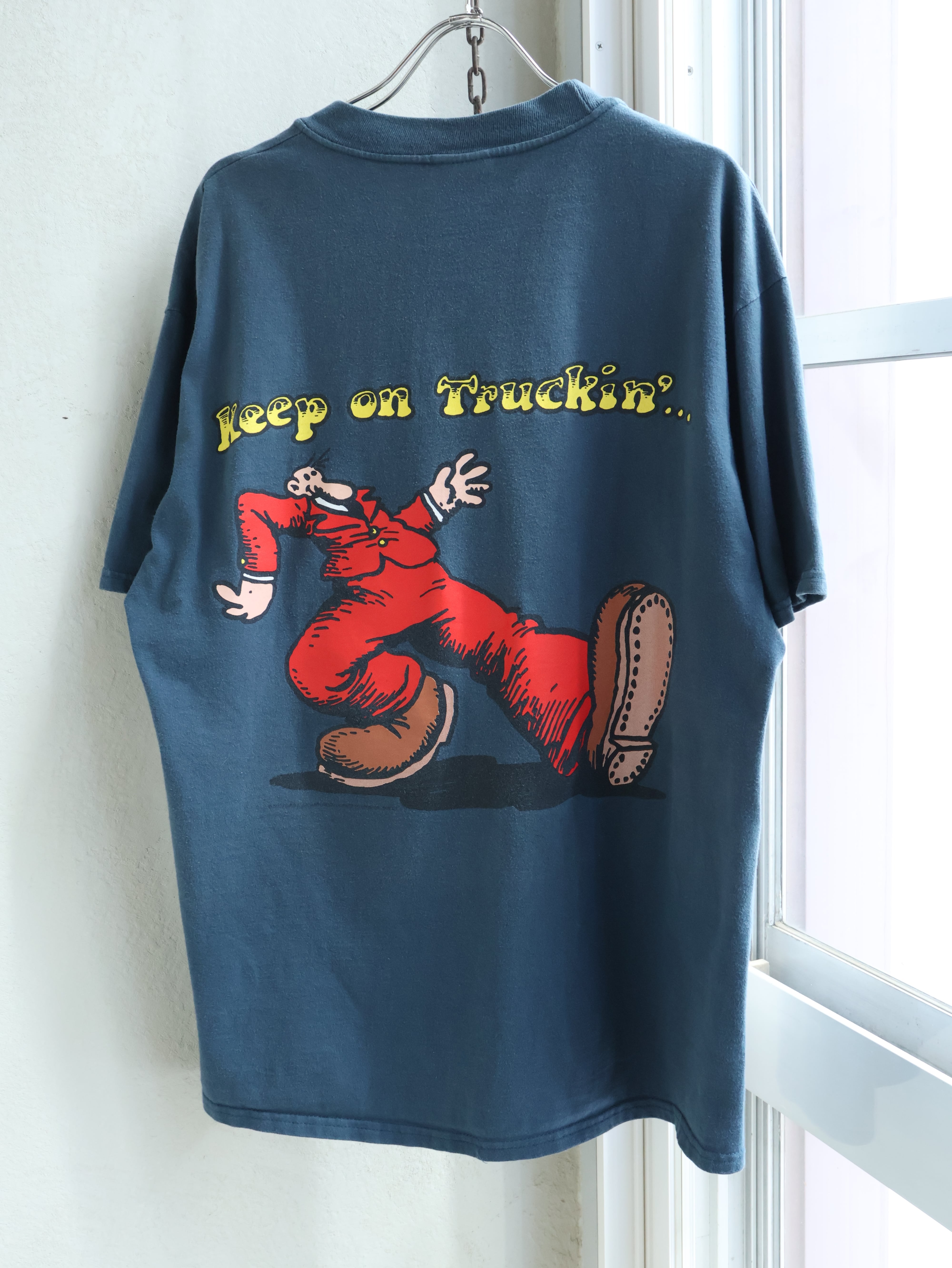 90s keep on Truckin' Robert Crumb TEE 表記L ロバート・クラム