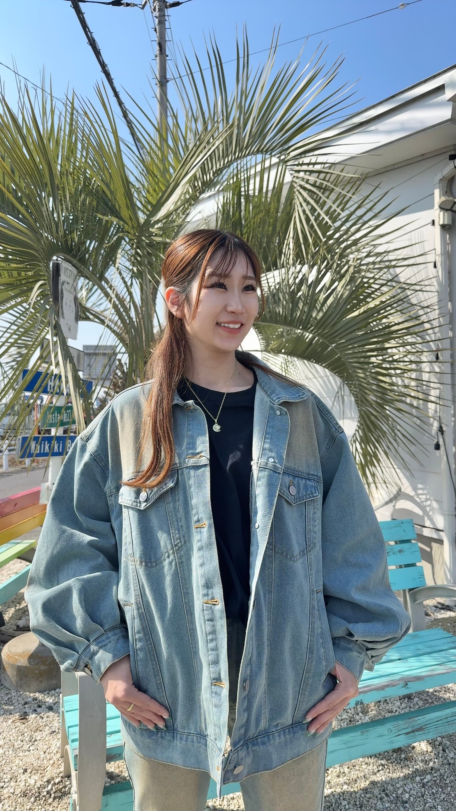 【mapuaコラボパッチ】レディースデニムジャケット ¥8,600(9,460)