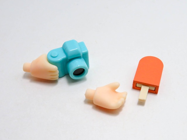 再入荷　予約キャンペーン【第6弾】 小物パーツ 青カメラとオレンジアイス　ねんどろいど