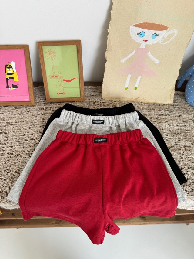 【KID】無地ハイウエストスポーツショートパンツ - 18