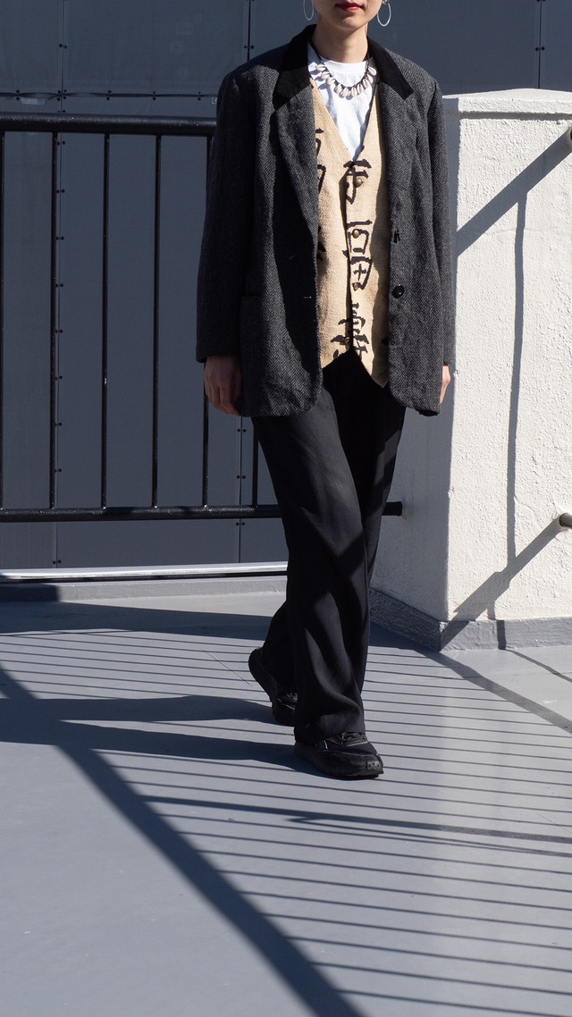 "Jaclyn Smith Classics" '90s vintage Tweed leather collared jacket