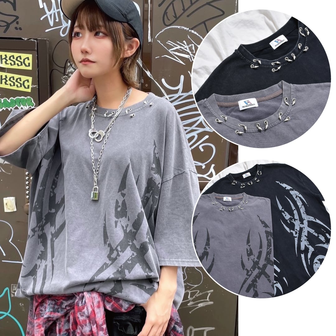 WASHトライバルピアスTシャツ | VOLCAN&APHRODITE 公式通販