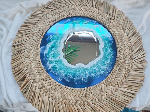 149.オーシャンレジンアート ウォールミラー