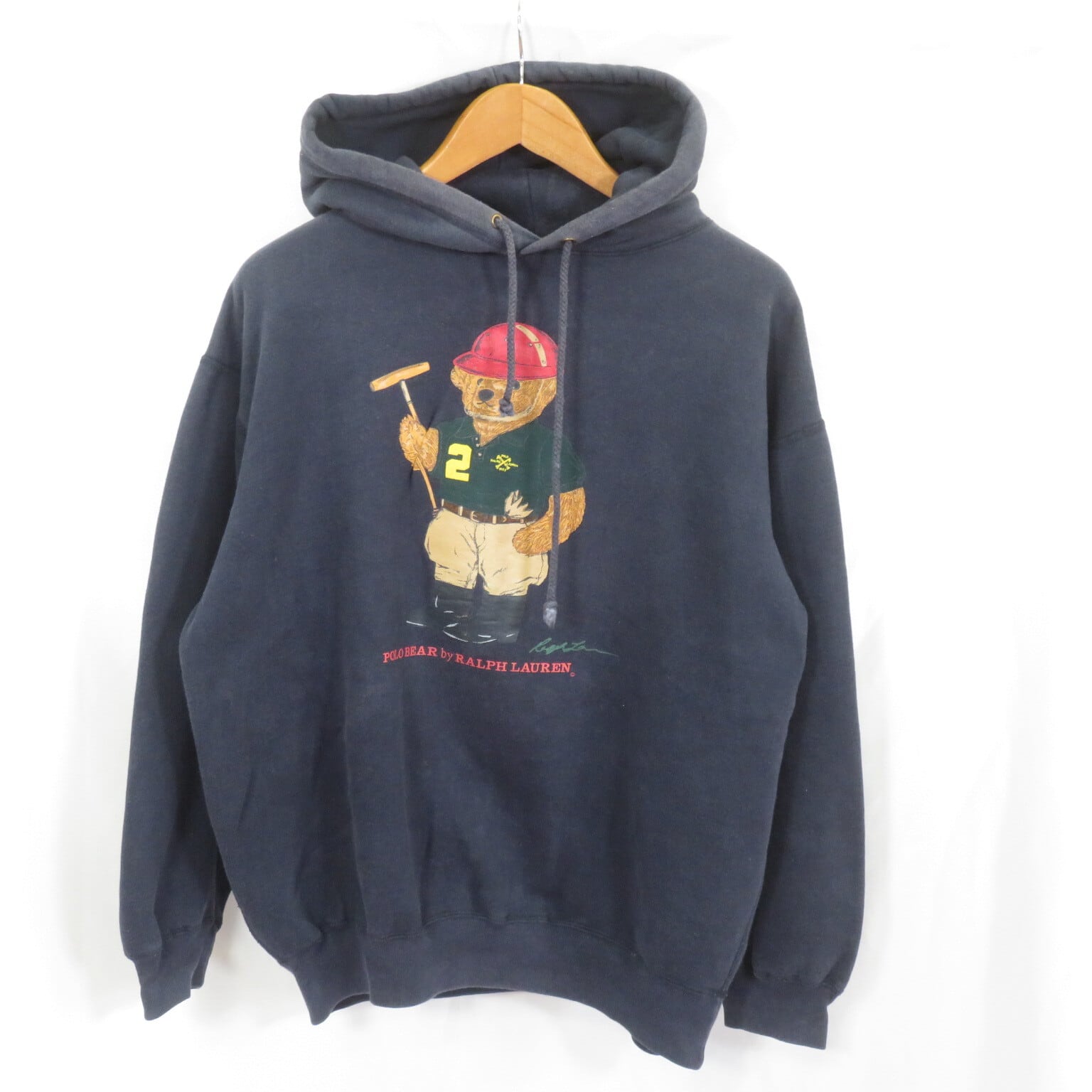 90s Polo Ralph Lauren ポロベア フーディー スウェット パーカー