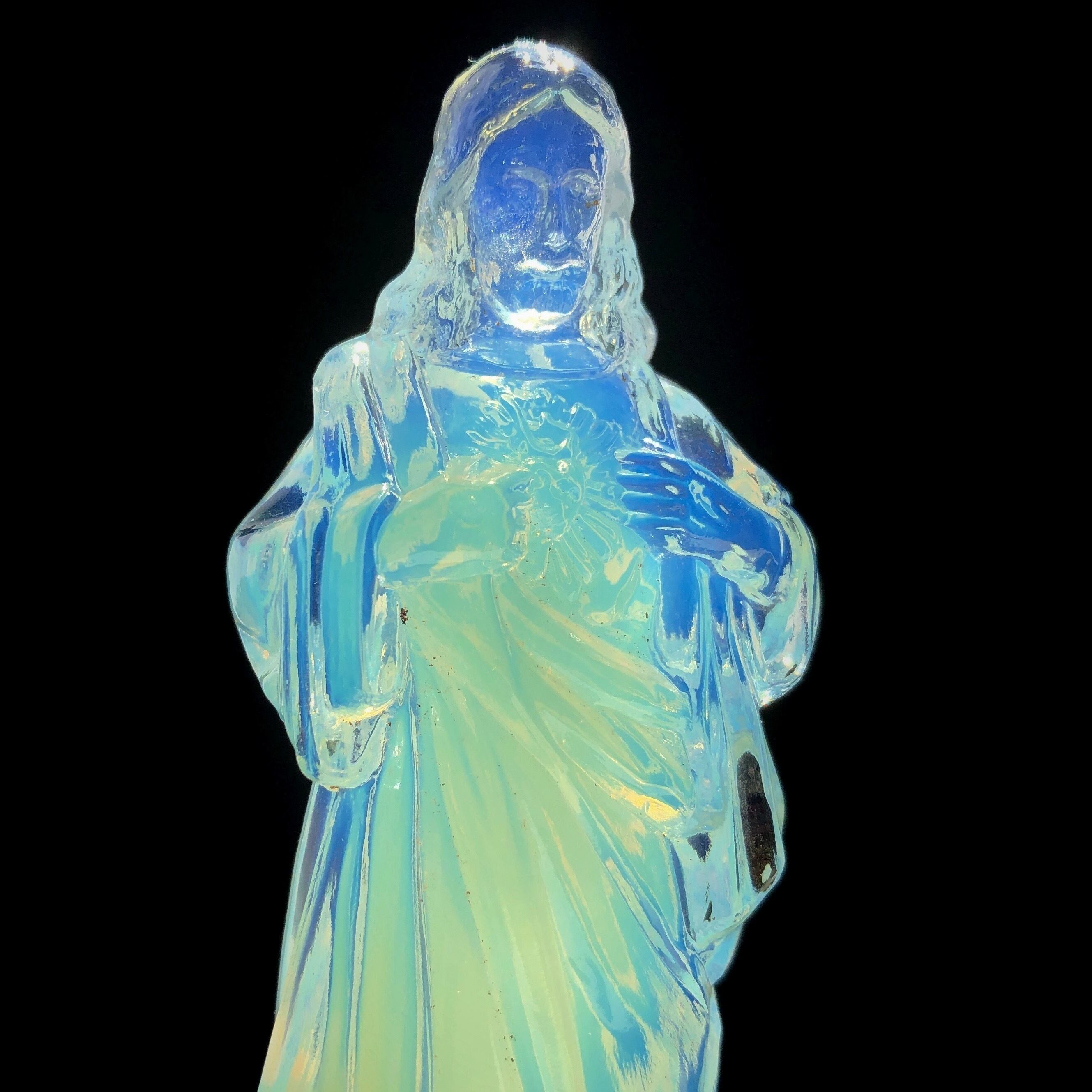 オパールセントガラスのイエス像 | メルキュール骨董店