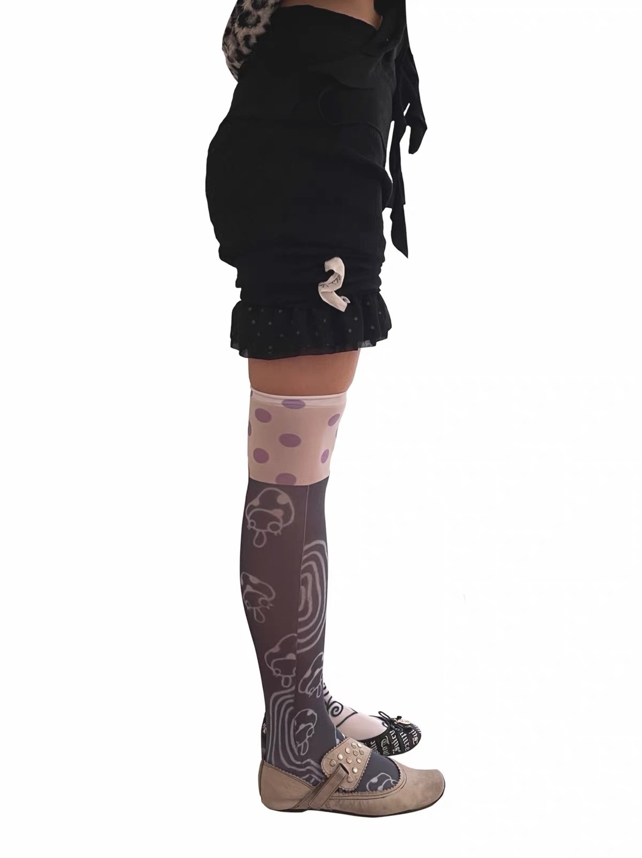 【Vestige】Printed Knee Socks