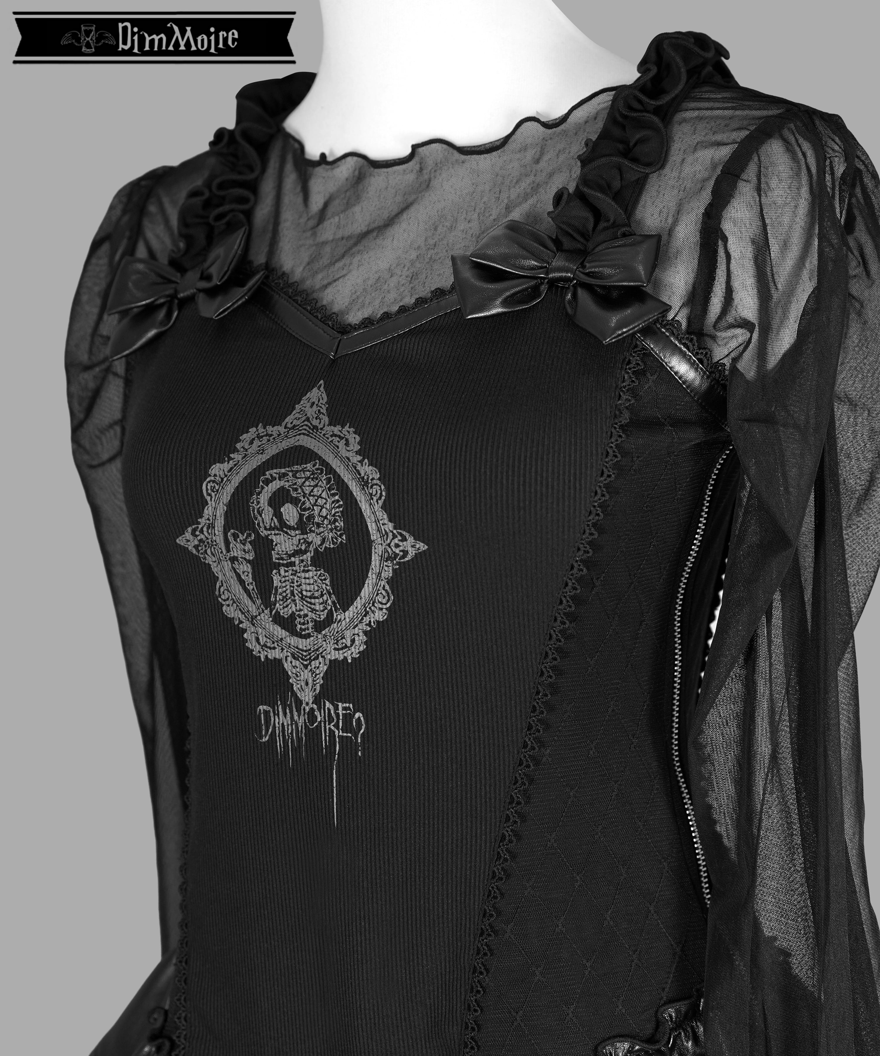 Baby Skull Layered Dress【Black】 | DimMoire