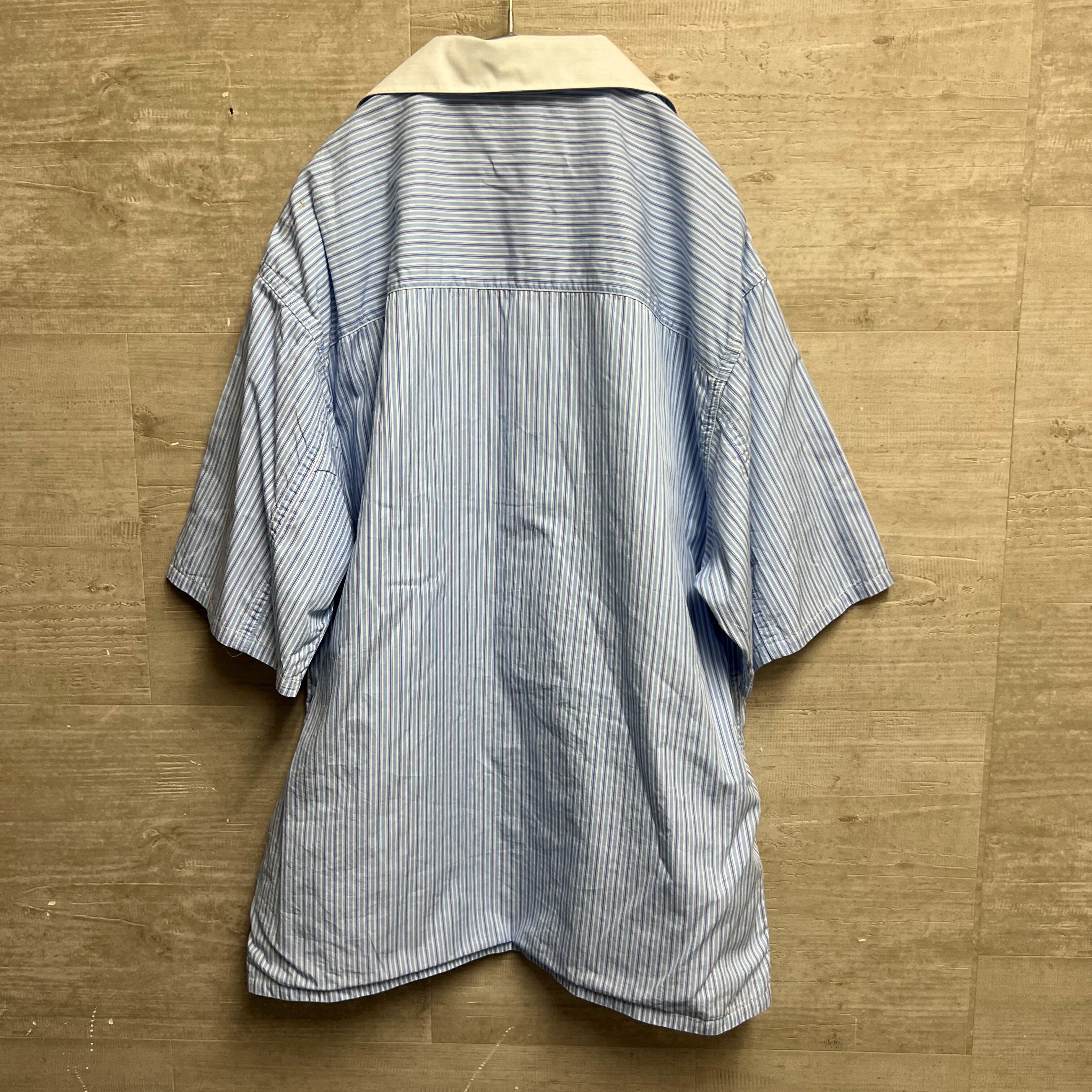 MARNI マルニ 19SS ストライプオープンカラーシャツ 半袖シャツ size46  