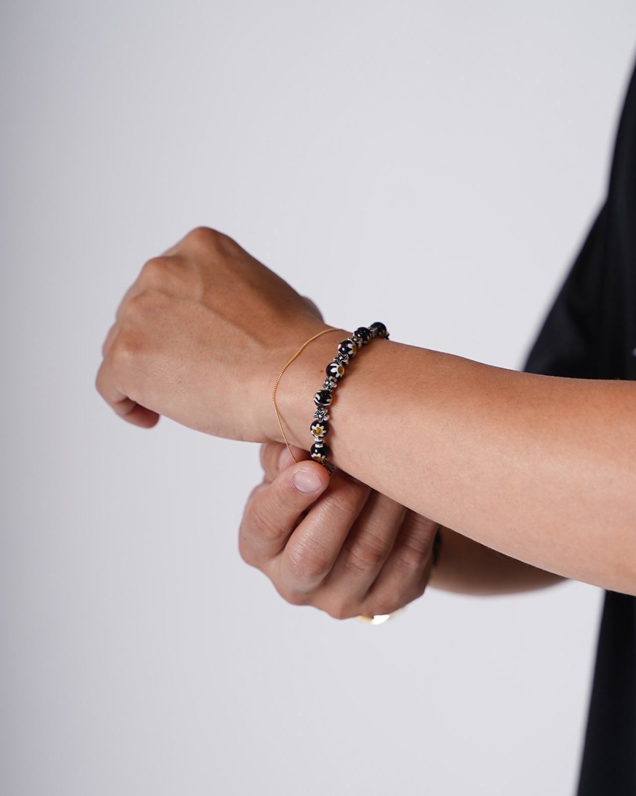 【#Re:room】FLOWER BALL COLOR BRACELET［REA244］