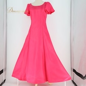 フラダンス 衣装 ワンピース ドレス Hula Ku ピンク系 セキノレーシングスポーツ 日本製 ワンカラー 無地 シンプル かわいい 華やか 鮮やか 明るい ダンス衣装 ハワイアンダンス レディース ハワイアン アロハ フラ ダンス レッスン 練習