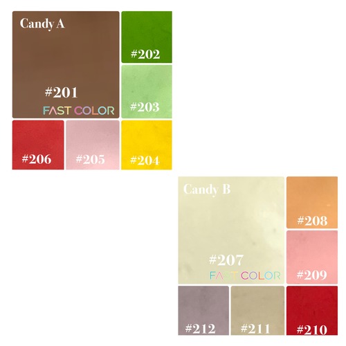 【Candy】201〜FAST COLOR　AまたはB 5g×6色 キャンディー