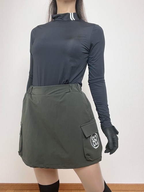 ＊即納＊【セットアップ可能】GQ cargo skirt （khaki / black）