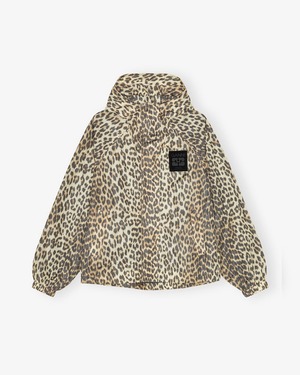 【GANNI】Leopard Print Nylon Jacket