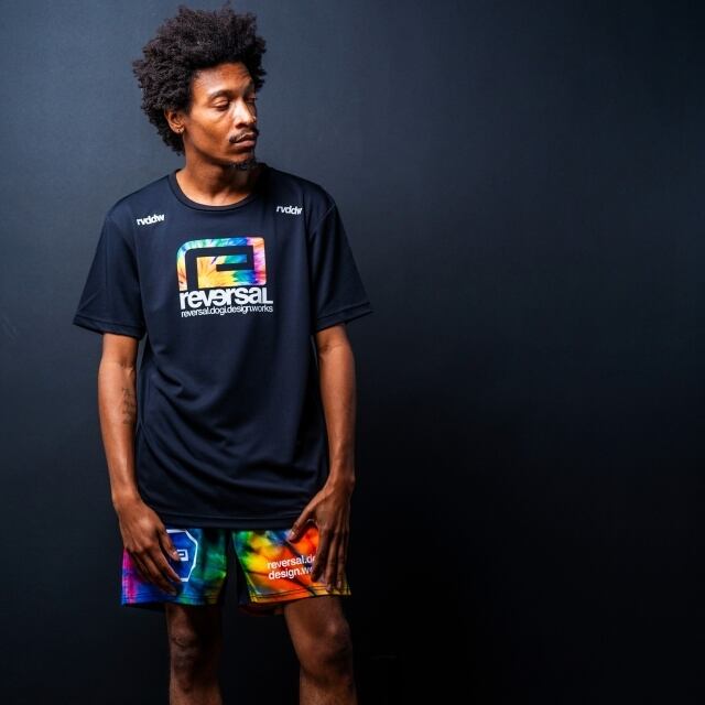reversal】TIE DYE BIG MARK DRY TEE ドライメッシュ 半袖Tシャツ