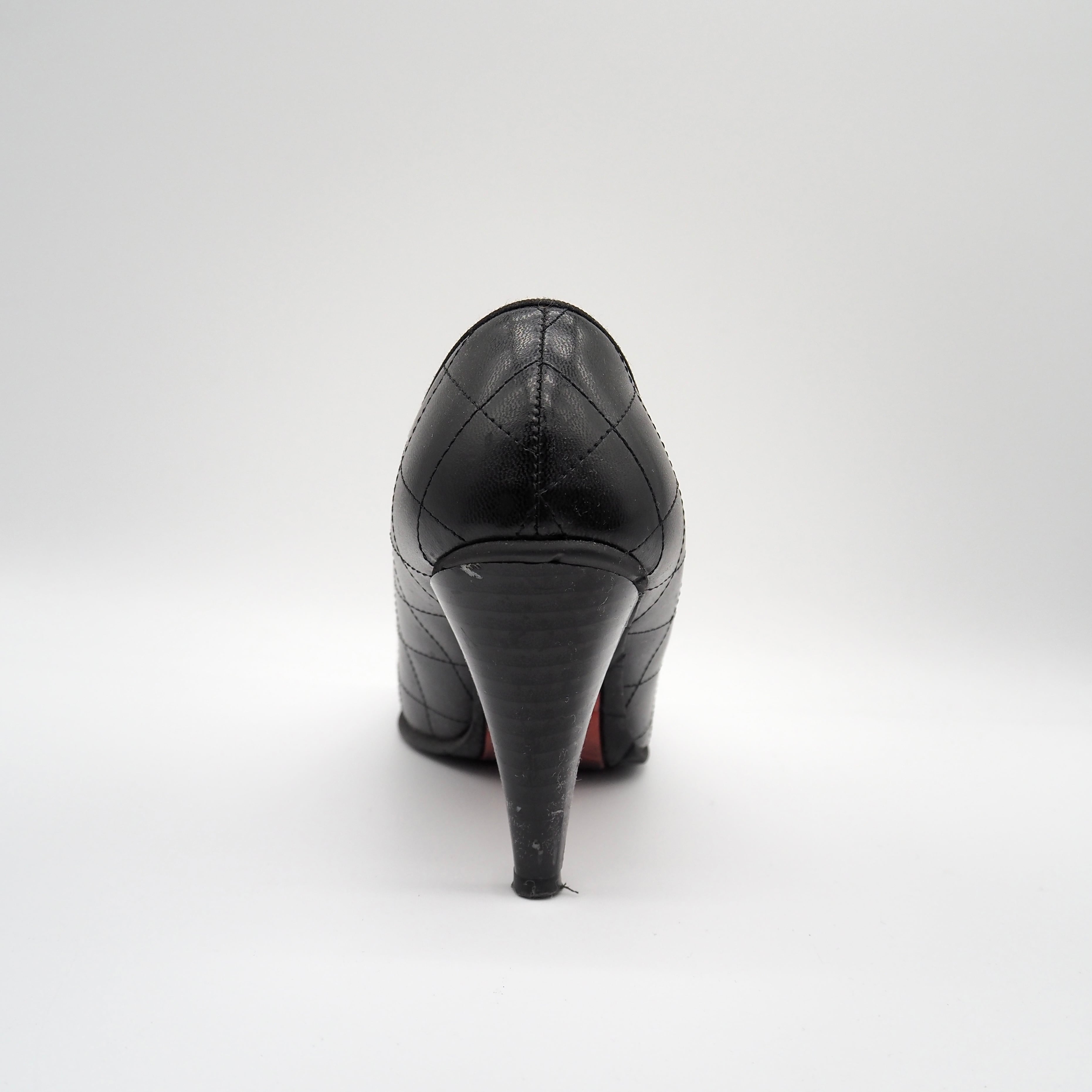 【美品】CHANEL シャネル パンプス ココマーク ブラック CHANEL ココマーク パンプス レザー ブラック シャネル | 2122TOKYO