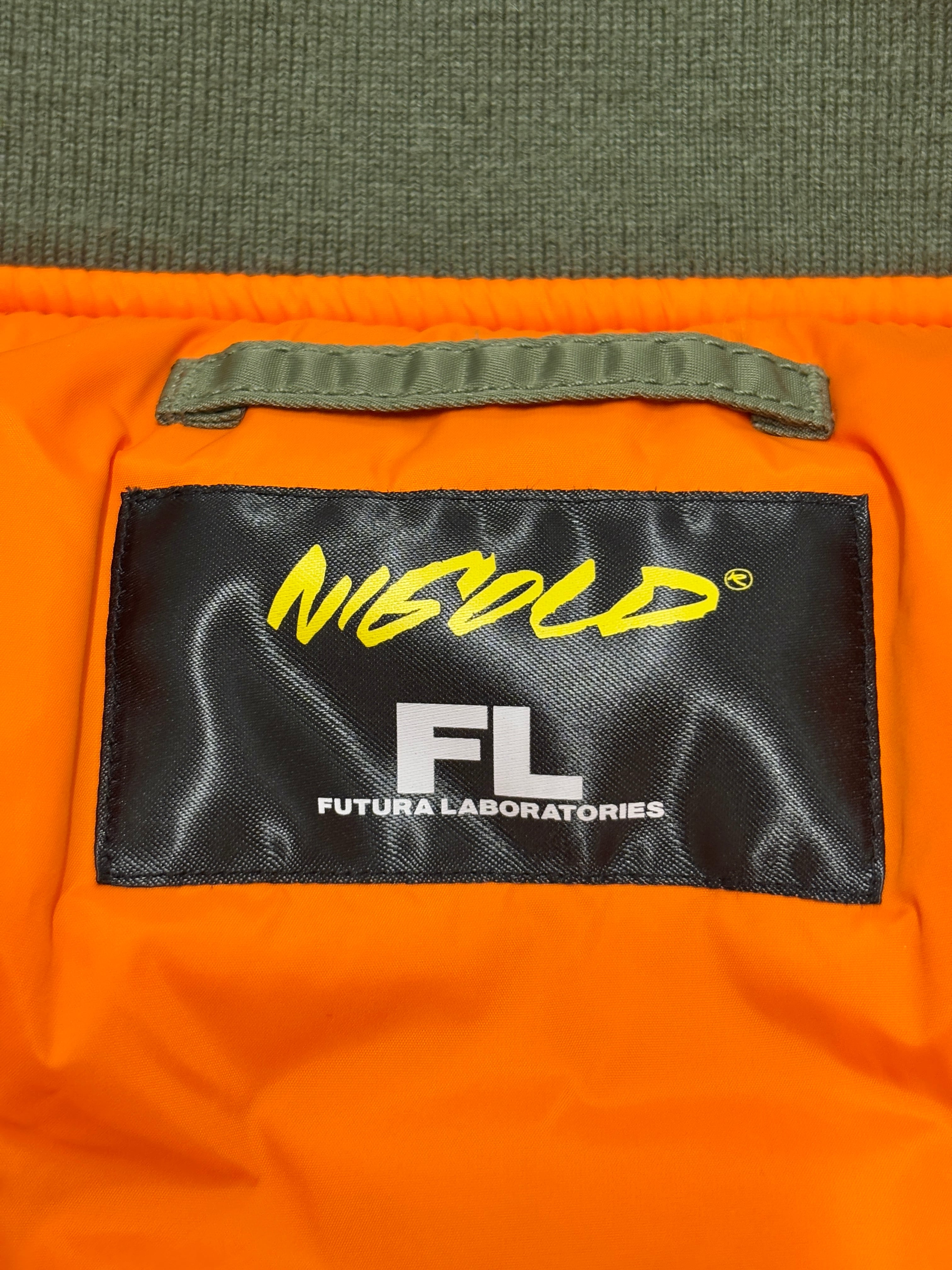 FUTURA Laboratories × NIGOLD/MA-1/Flight Jacket/M/刺繍ロゴ