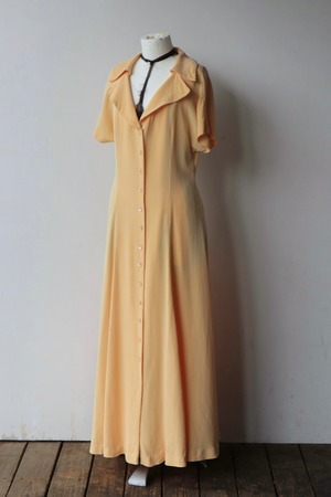 butter yellow silk one-piece