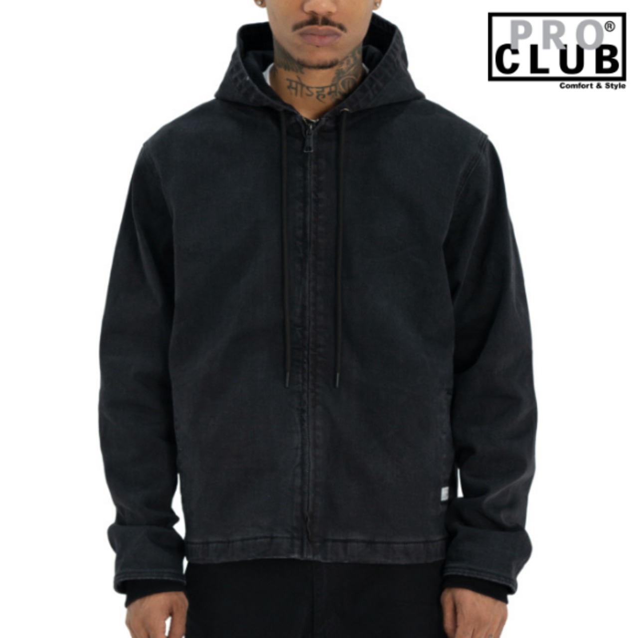 PRO CLUB 「Denim Zip Foodie Black」 - 2