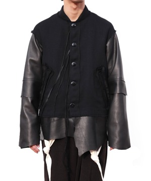 Midorikawa / MID25AW-BL01  VARSITY JACKET (BLACK)