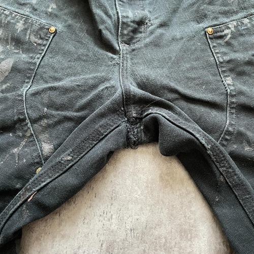 メキシコ製 ブラック ダブルニー Carhartt B136 BLK 42×34 詳細写真6