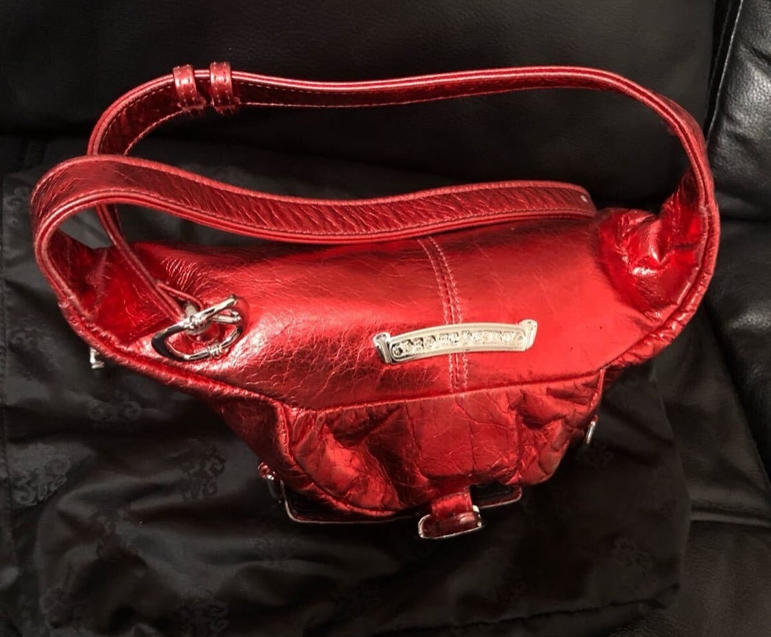 CHROME HEARTS クロムハーツ スナットパック ミニ レッド ショルダー