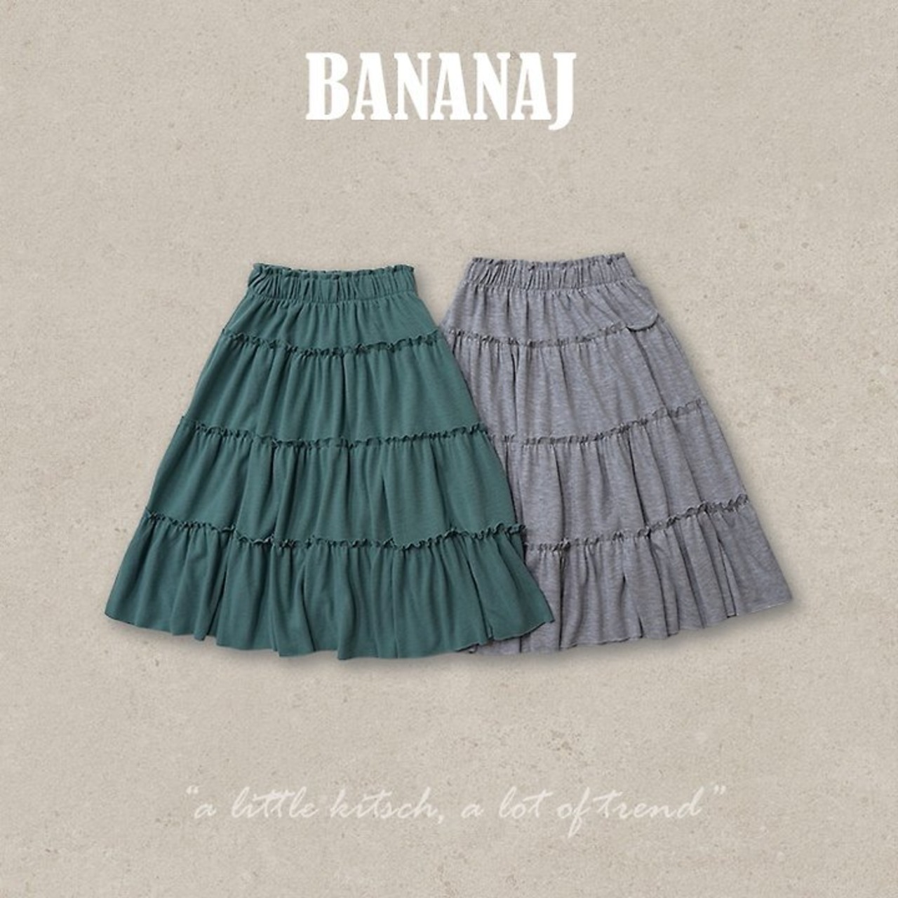 韓国子供服 / BANANA J / 26Autumn / ネス ロングスカート / 秋服 / キッズ *XS~JS*