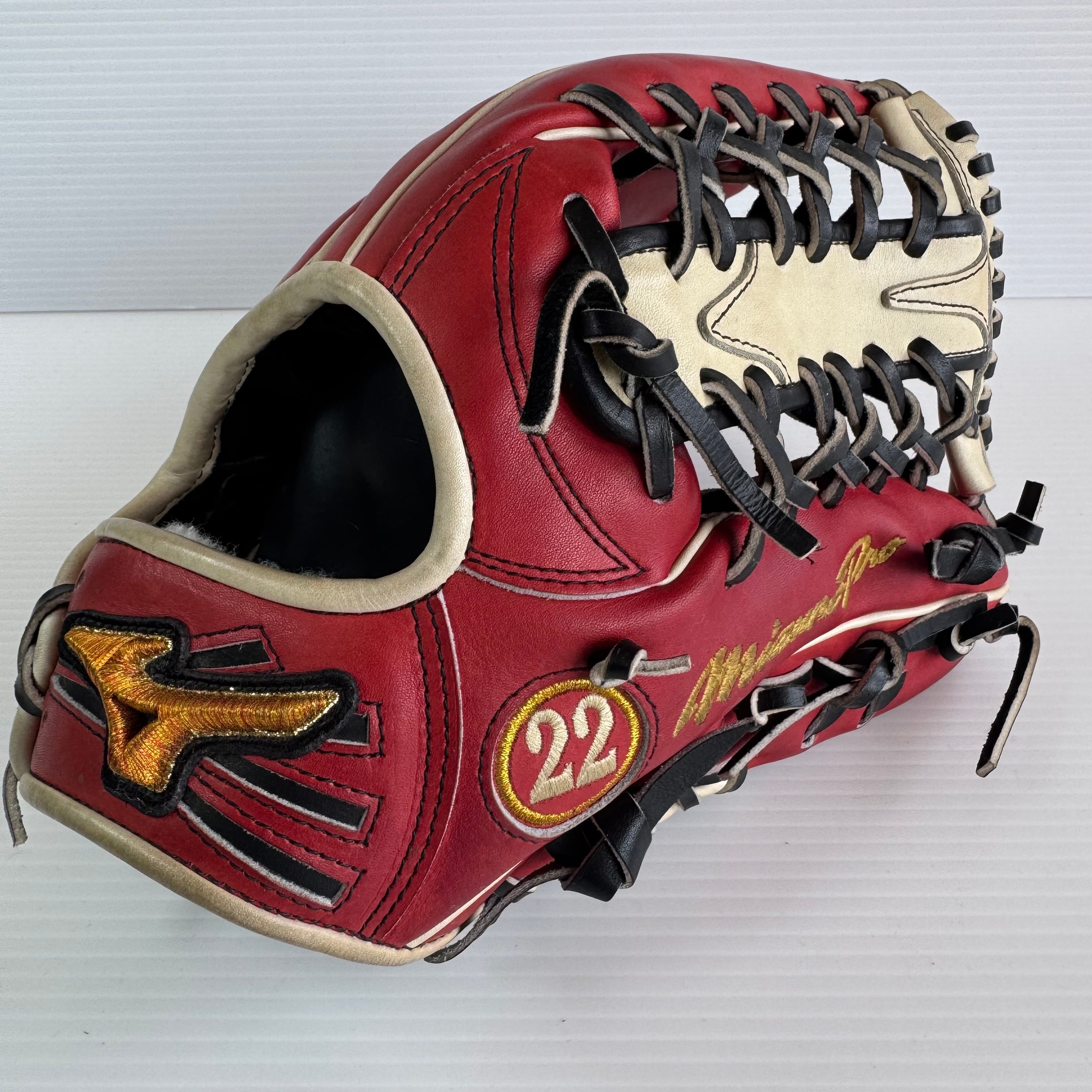 Mizuno Pro レッド ハガジャパン Mizuno Pro Baseball Hard Glove HAGA