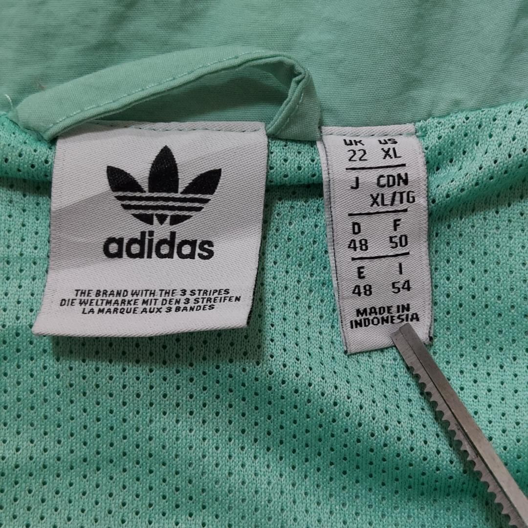 adidas アディダス ナイロンジャケット 刺繍 グリーン 緑 白 8794 | fuufu 