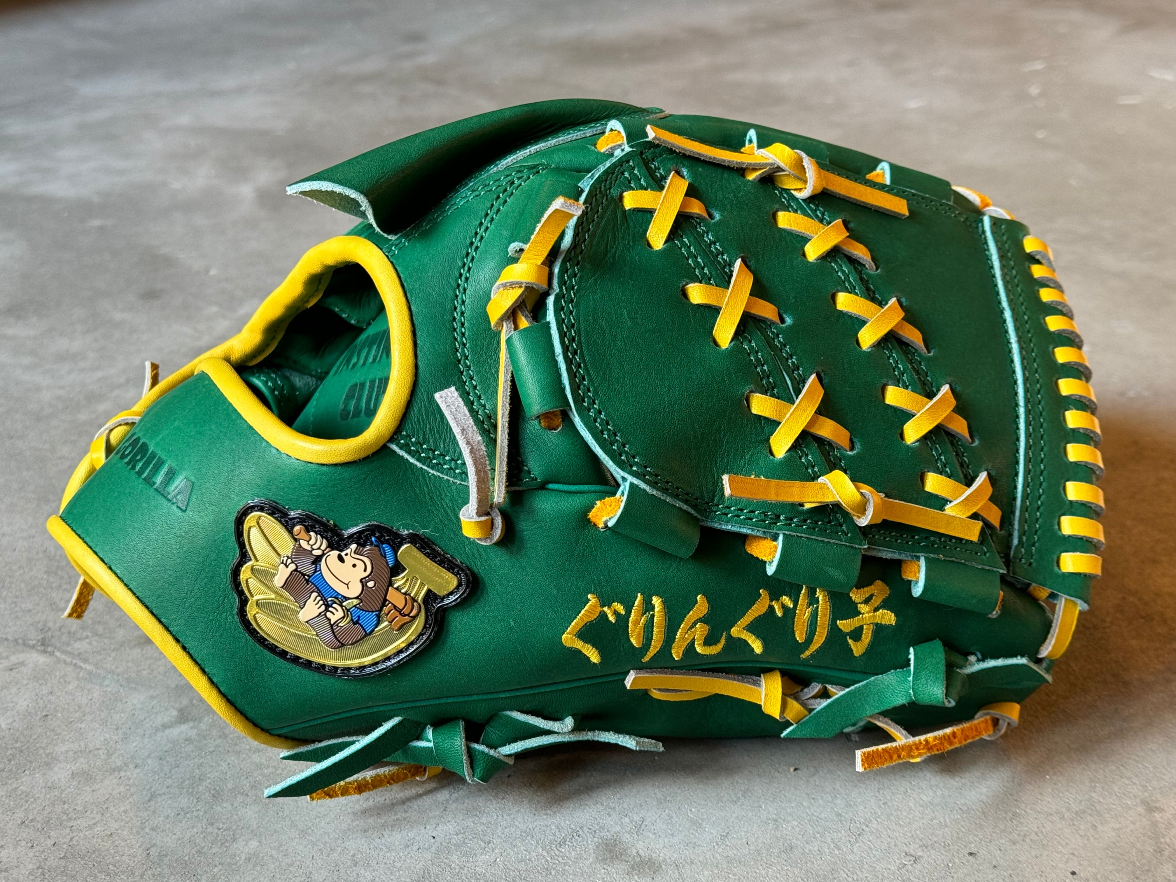 店舗別注【ごりら印の野球道具】硬式用グローブ 型番：001