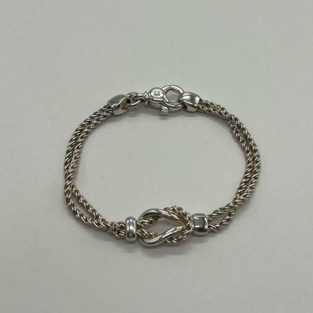 ティファニー TIFFANY ダブルロープセンターノット ブレスレットSV925