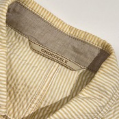 Crocodile クロコダイル シアサッカー ストライプ柄 カバーオール風 ジャケット サイズ L /イエロー ベージュ系 メンズ ワーク