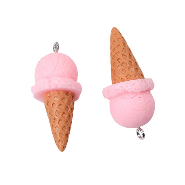 シミュレーション樹脂アクリルアイスクリームネックレス