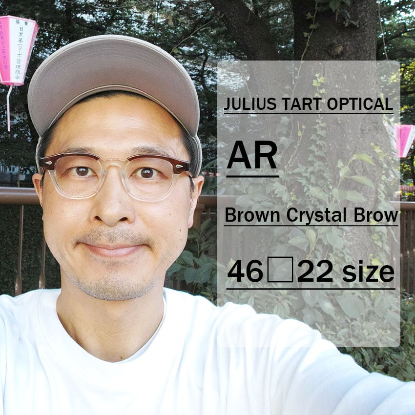 JULIUS TART OPTICAL / AR / ブリッジ:22ｍｍ / Brown Crystal Brow 