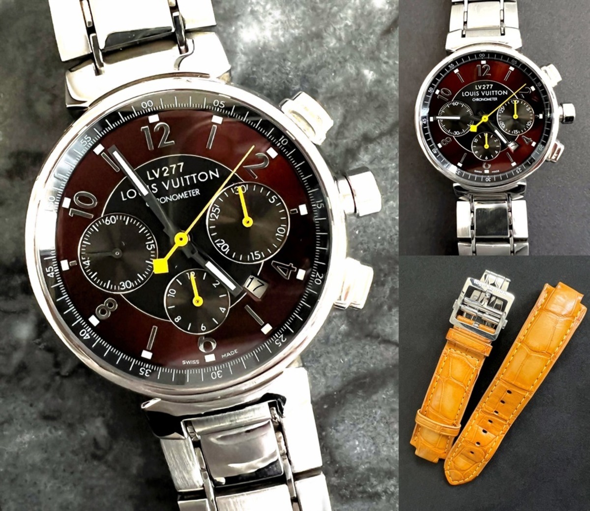 3年保証】 ルイヴィトン タンブール クロノグラフ エルプリメロ Q1142 