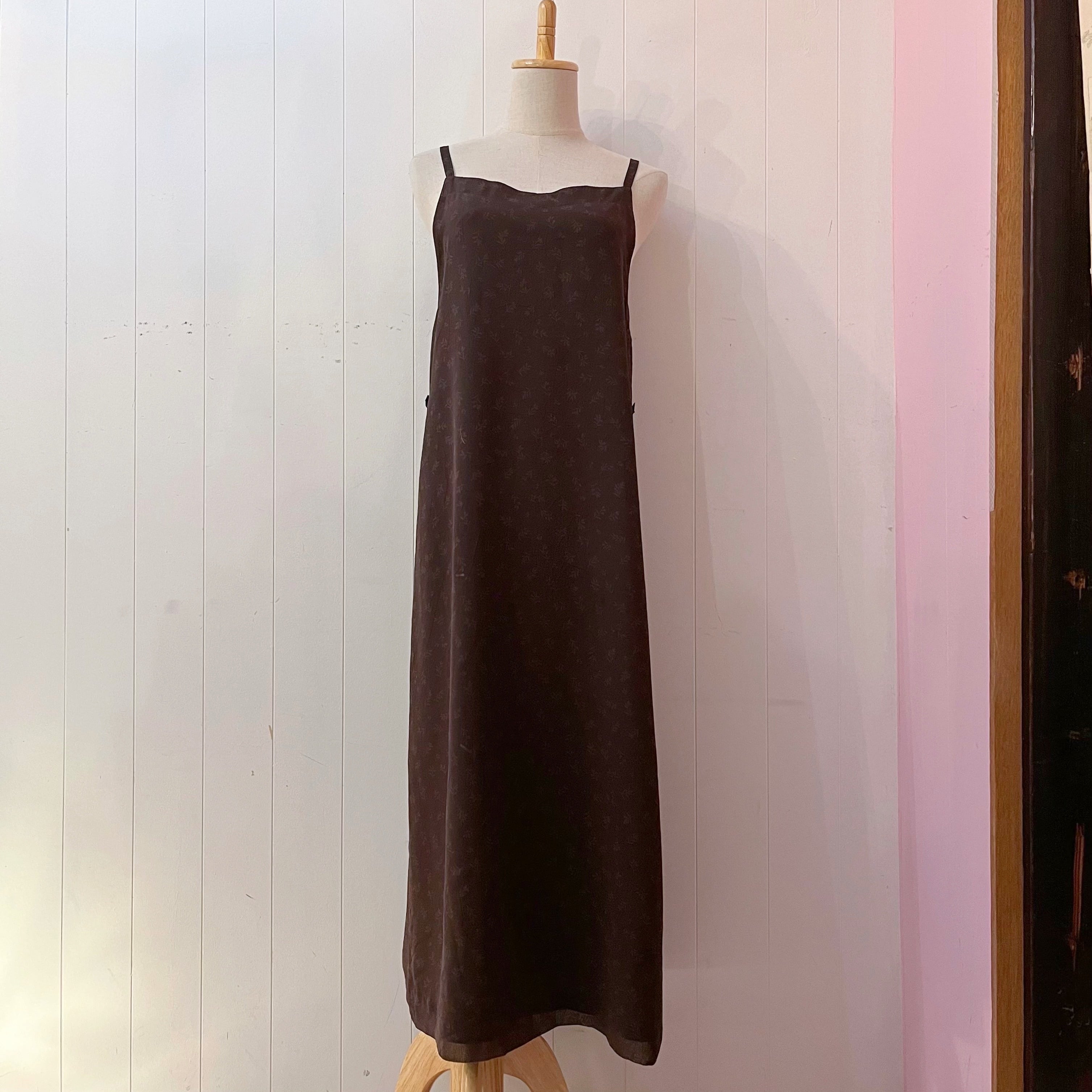 brown camisole sheer one-piece