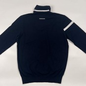 非売品 PEARLY GATES パーリーゲイツ タートルネック 長袖 コットン ニット セーター 1/ネイビー レディース ゴルフ