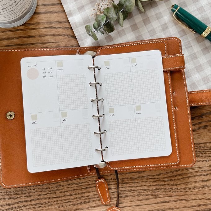 ミニ6穴サイズ/週間ブロックリフィル