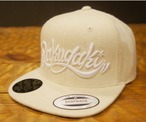 RAKUGAKI Melton Wool Main Logo SnapBack Cap Natural x White