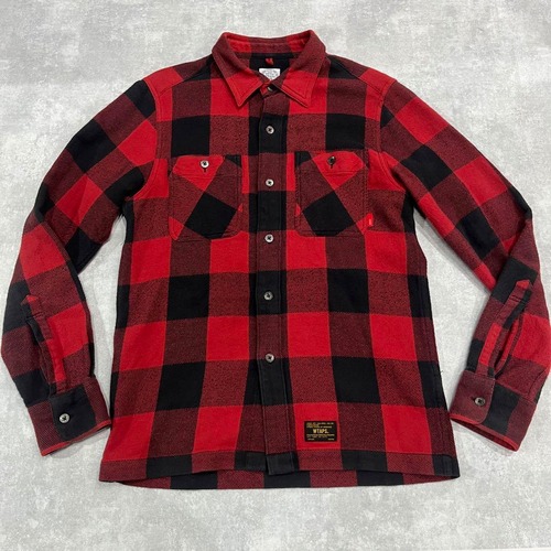 WTAPS 14AW チェックシャツ　赤チェック ブロック　バッファロー